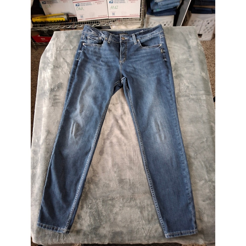 Silver‎ Jeans Co Suki Skinny Medium Wash Blue Denim Jeans W31 L29